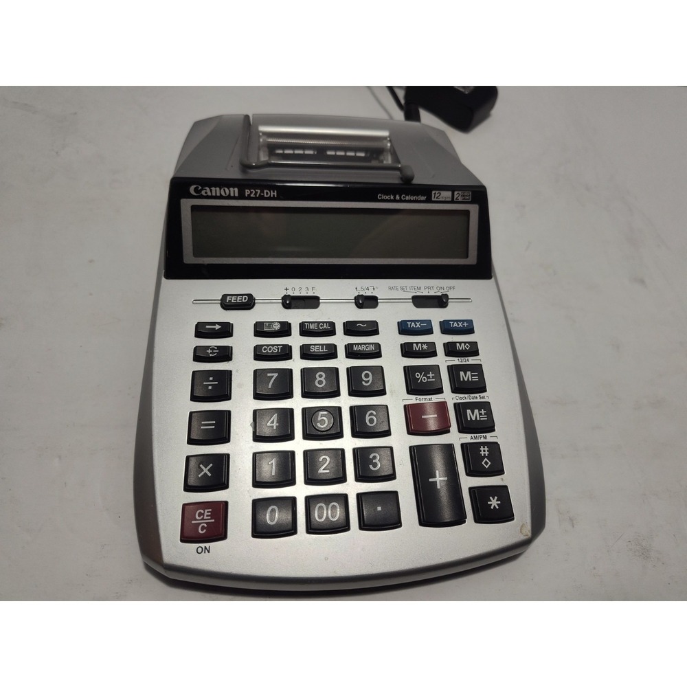 Canon P27-DH Desk Printing Calculator Clock & Calculator Free Shipping